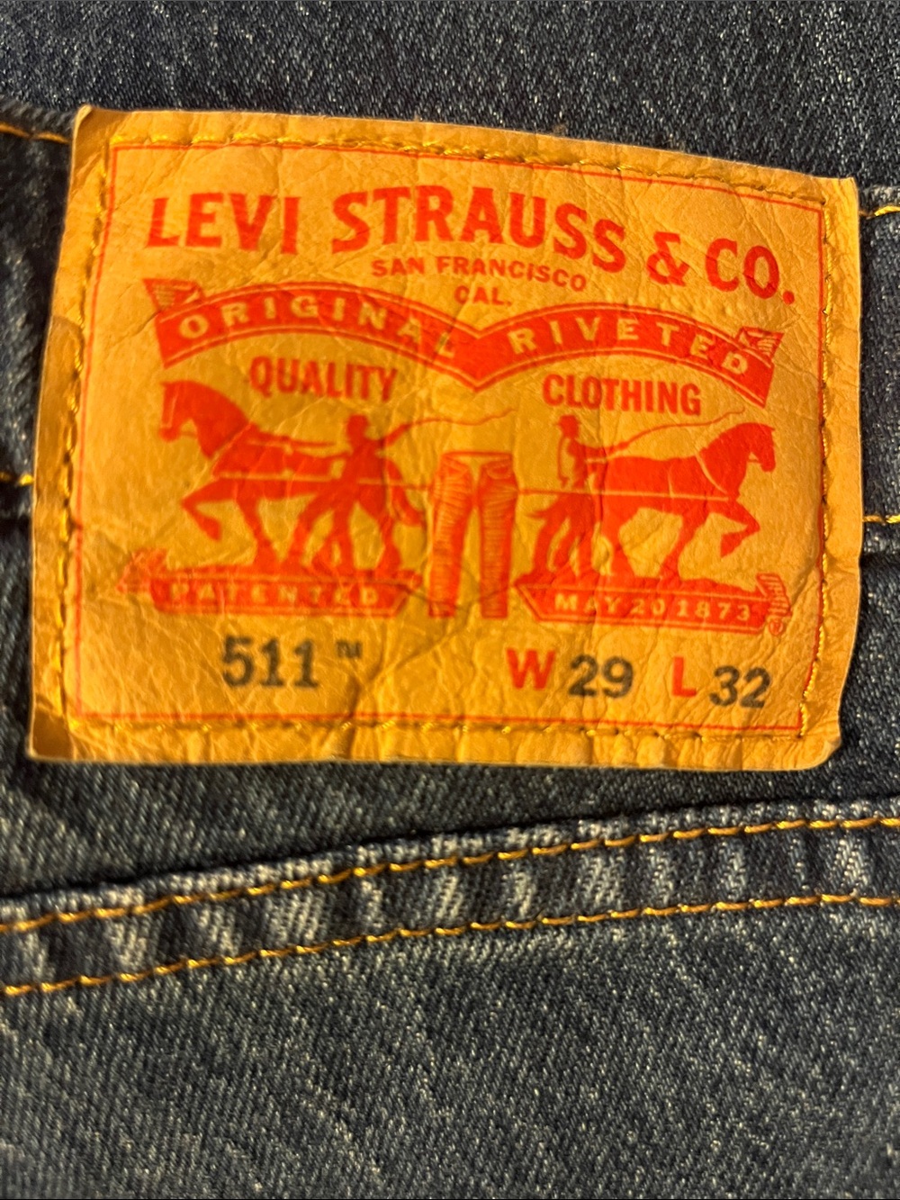 Levi's Men's Straight Jeans slightly Faded Blue w29 L32 - Picture 5 of 7